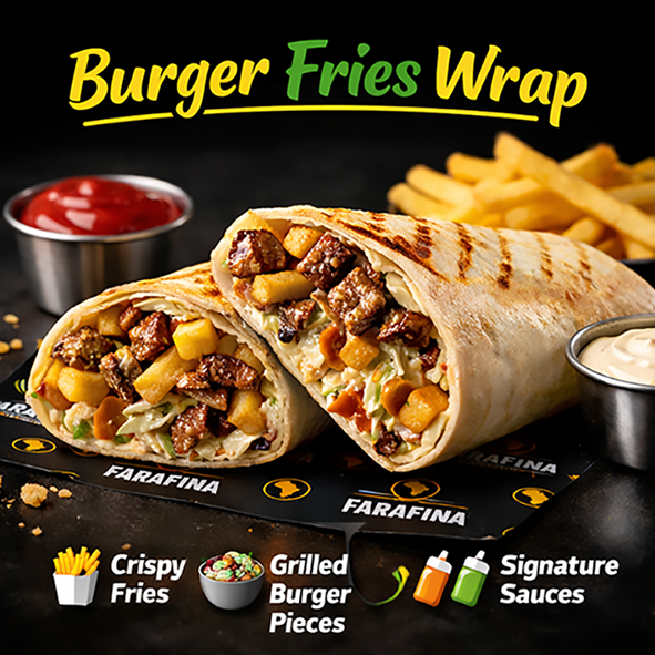 Burger Fries Wrap